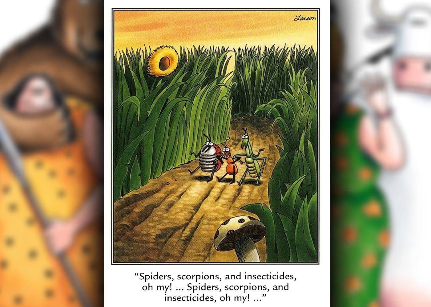 far side wizard of oz comic with insects