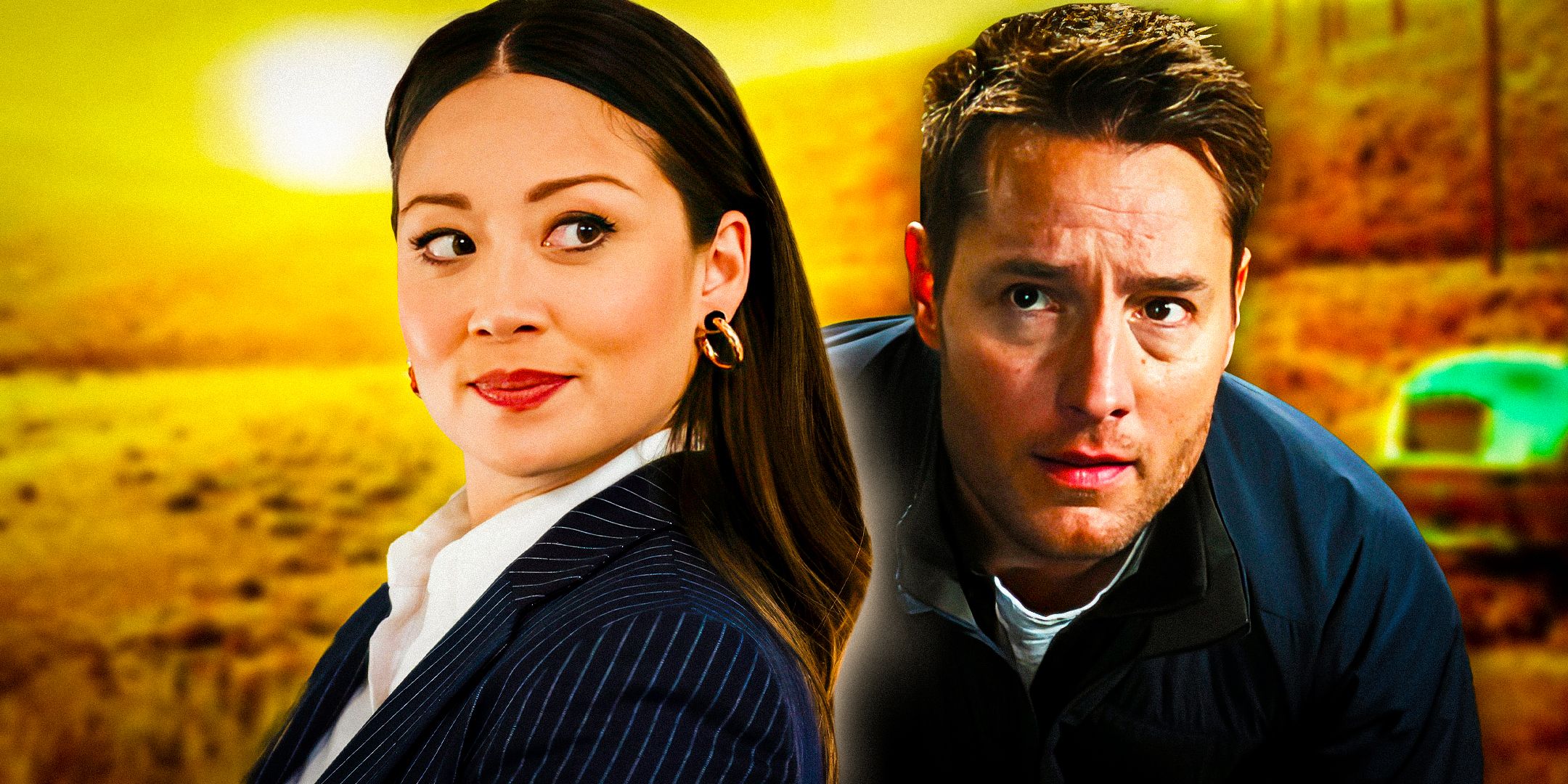 (Fiona-Rene-as--Reenie-Green)-and-(Justin-Hartley-as-Colter-Shaw)-from-Tracker