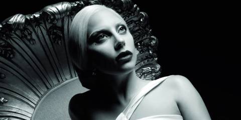 Lady Gaga As Countess In American Horror Story: Hotel Black And White