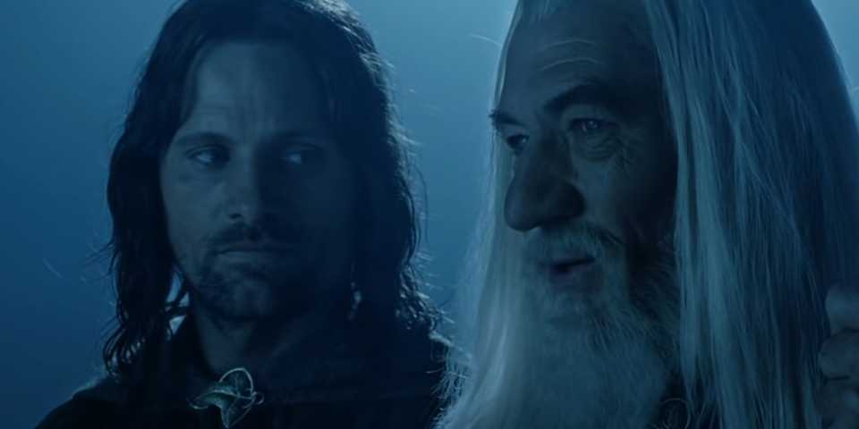 Gandalf and Aragorn in Two Towers