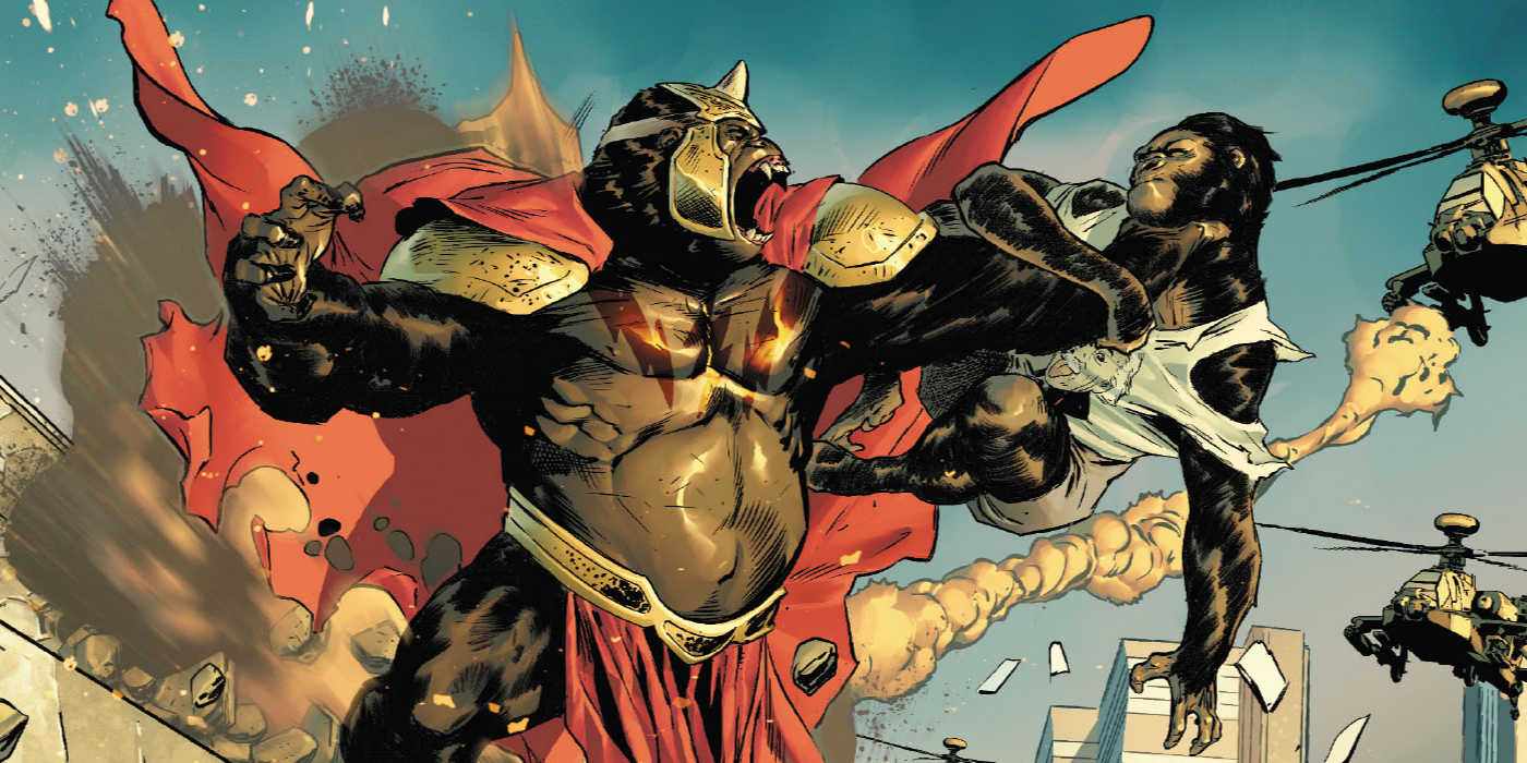 Gorilla Grodd fights Gorilla Greg