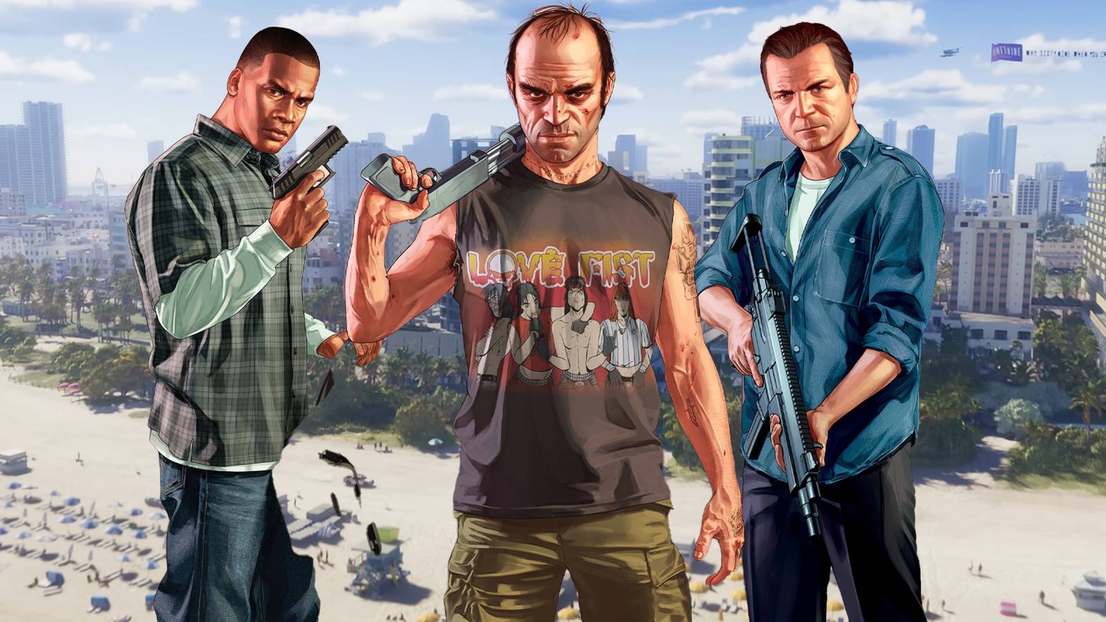 all gta protagonists wallpaper