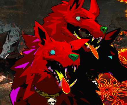 Infernal Cerberus и NPC Cerberus, которого можно приручить из Hades 2