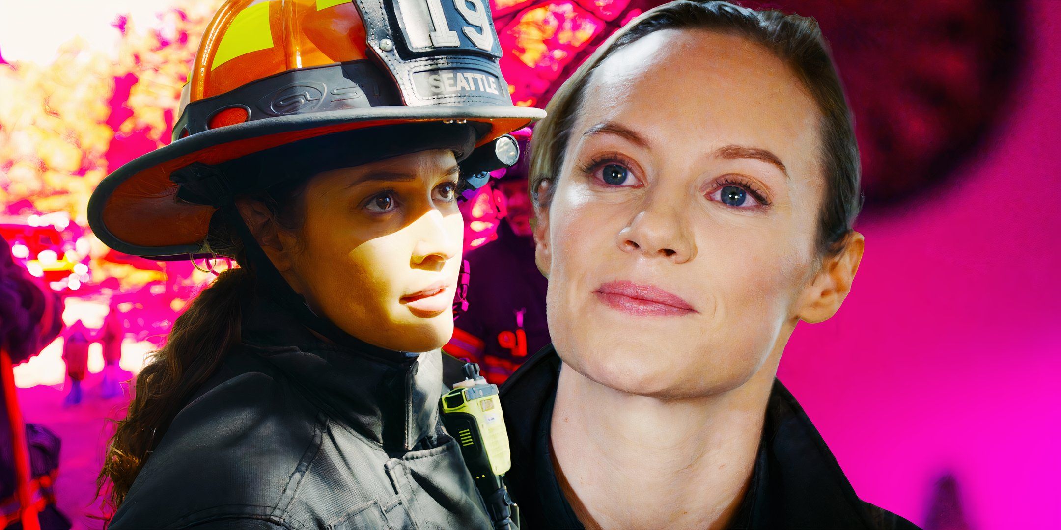 Jaina Lee Ortiz as Andy Herrera and Danielle Savre as Maya Bishop in Station 19 season 7, episode 7