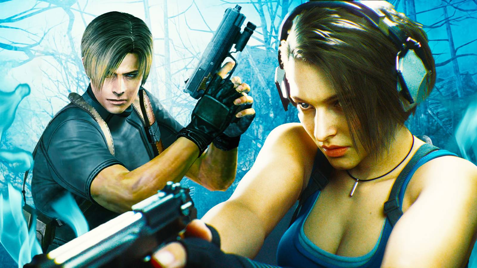 Jill and Leon from the Resident Evil series.