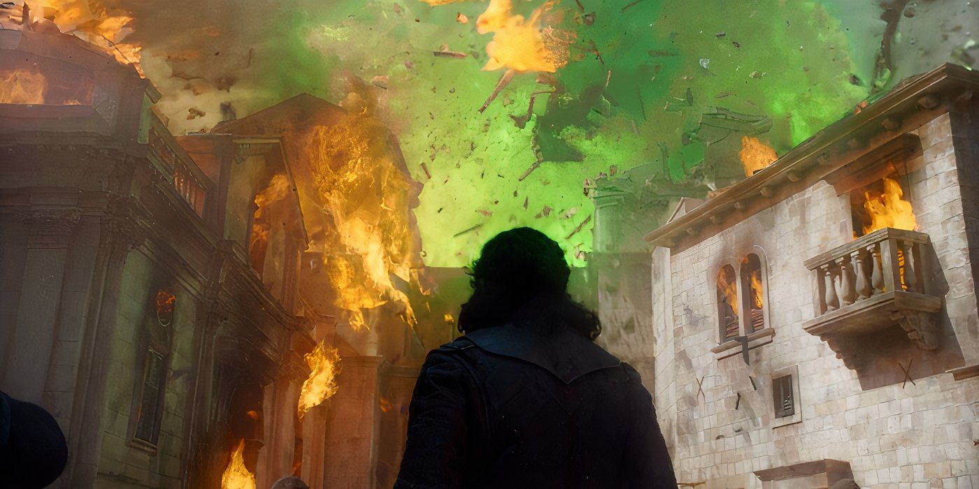 Jon Snow watches wildfire explosion in Game of Thrones season 8, episode 5, 