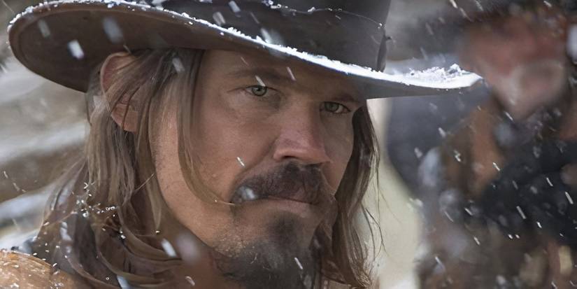 Josh Brolin standing in the snow in Into the West