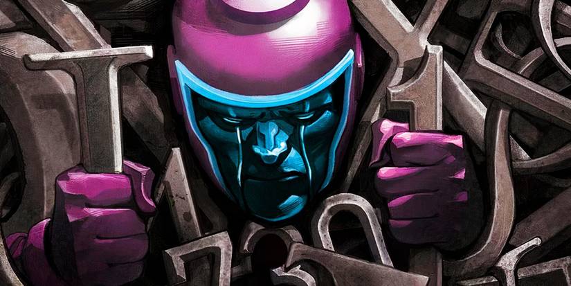 Kang the Conqueror holding letters in Marvel Comics