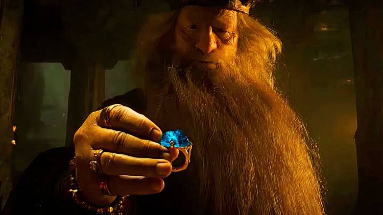 King Durin III holding a Ring of Power