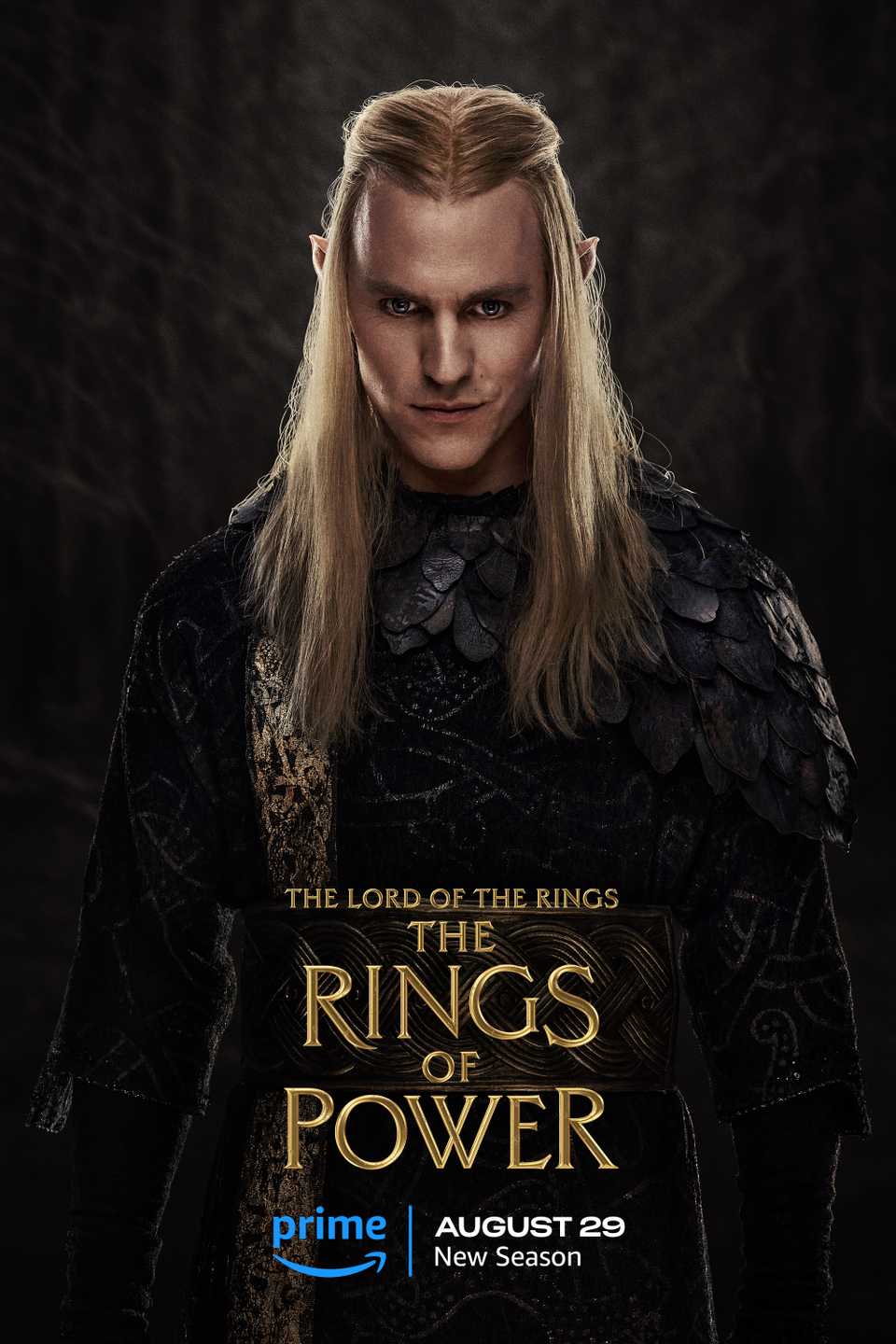 Senhor dos Anéis, os Anéis da Power, Poster da 2ª temporada, mostrando Charlie Vickers como Sauron