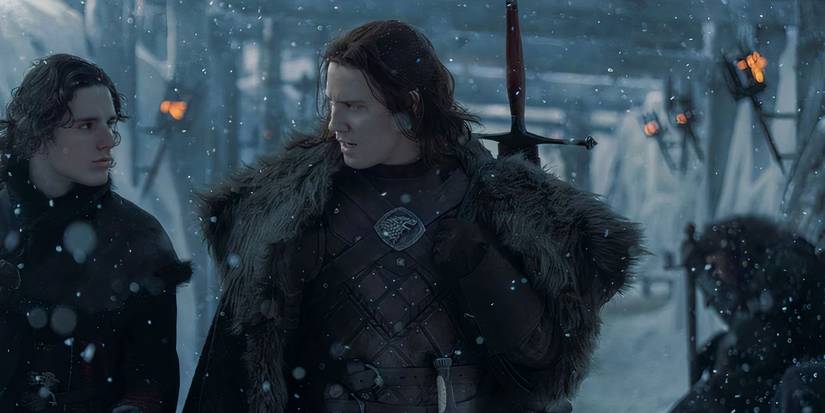 Cregan Stark and Jacaerys Velaryon at the Wall in House of the Dragon