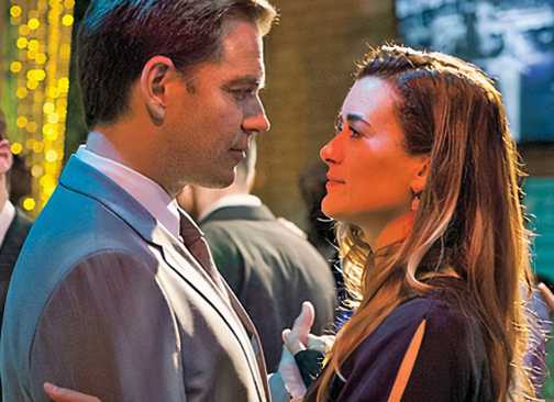 Michael Weatherly as Tony DiNozzo and Cote de Pablo as Ziva David slow dancing in NCIS