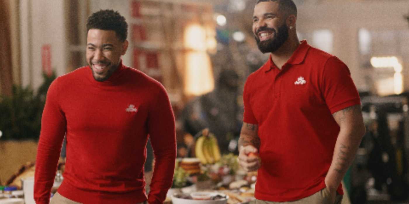 Jake (Kevin Miles) and Drinking laughing in a State Farm commercial