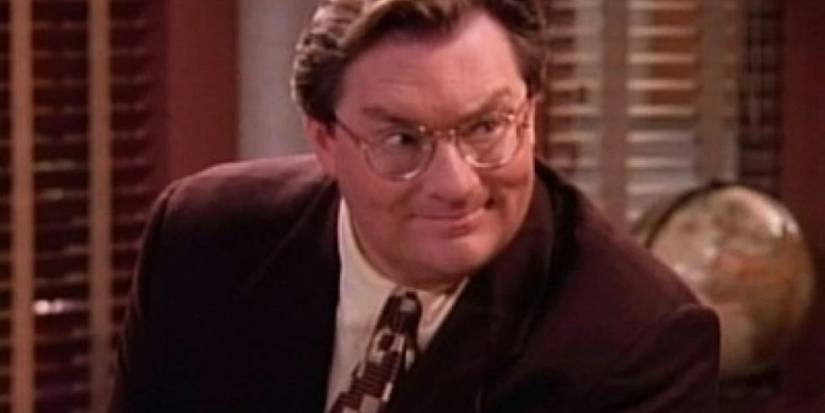 Stephen Root as Jimmy James grinning in NewsRadio