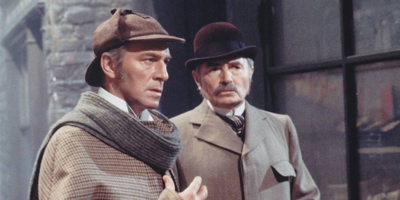Holmes and Watson look perplexed in Murder By Decree 1979