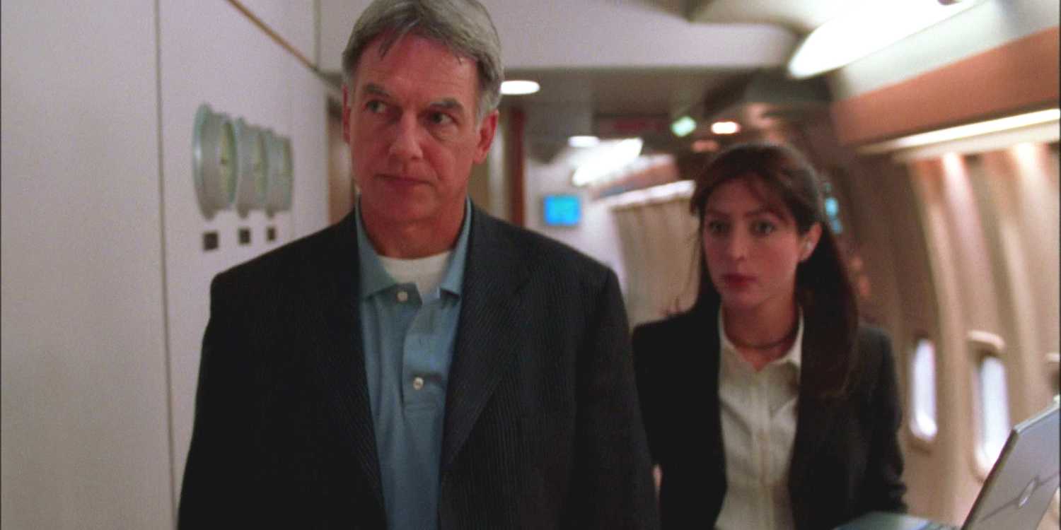 Mark Harmon as Gibbs and Sasha Alexander as Caitlin in the NCIS episode Yankee White - NCIS' pilot episode