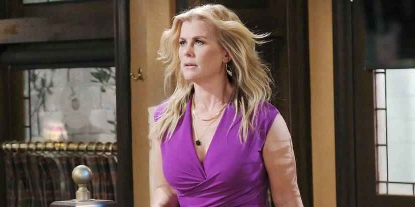 Sami Brady (Alison Sweeney) running into a room in Days of Our Lives.