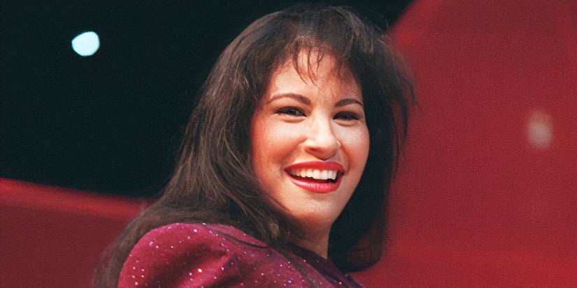 Selena smiling on stage.