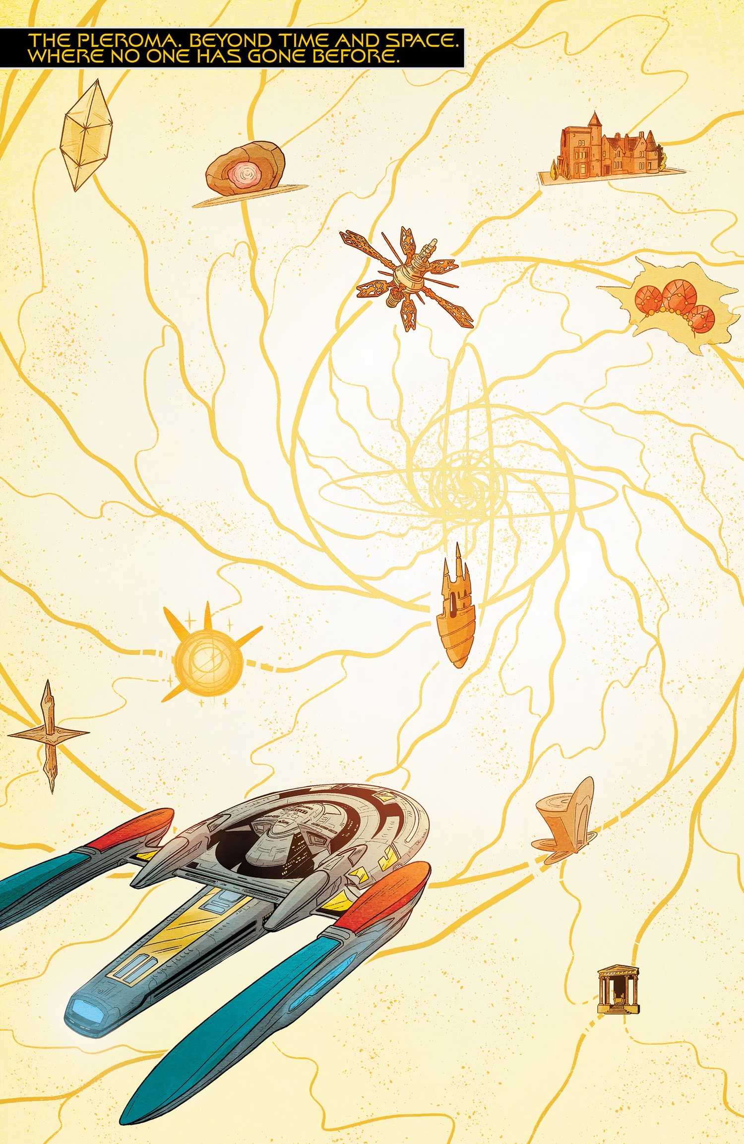 Image of the Theseus in the Pleroma, depicted as a spiral with houses in it.