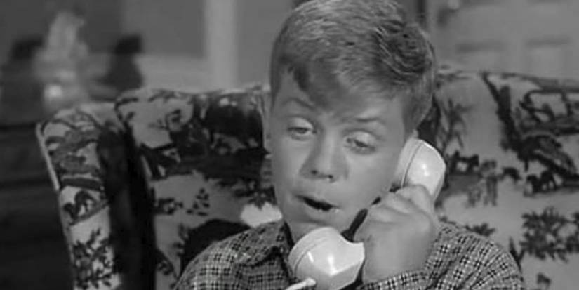 Gilbert talking on the phone in Leave It To Beaver