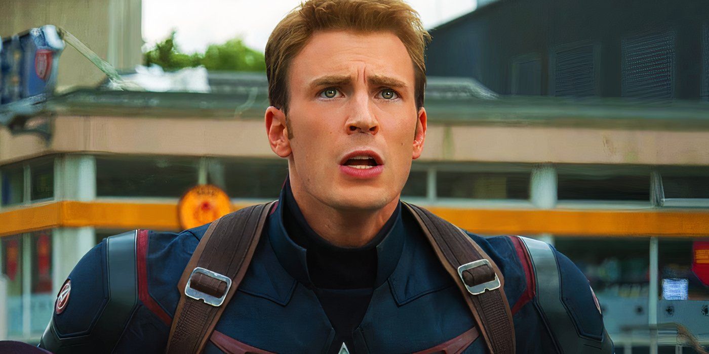 Steve Rogers looking surprised in Avengers Age of Ultron