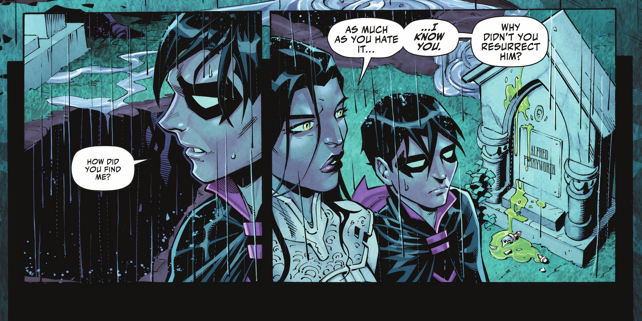 Talia Asks Why Damian Didn't Revive Alfred DC