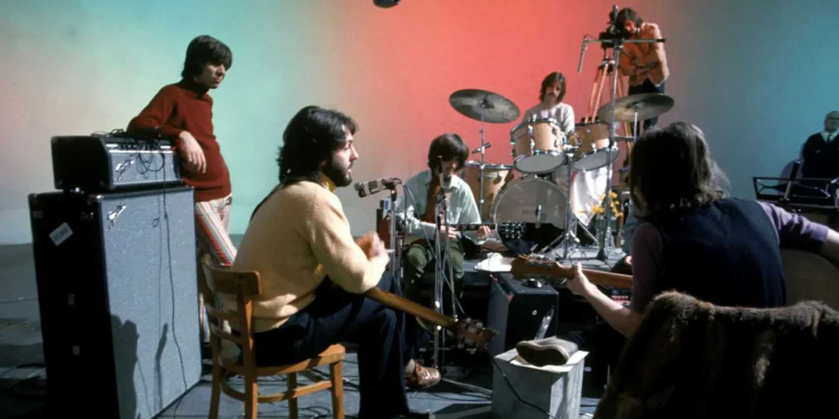The Beatles play together in Let It Be (1970)