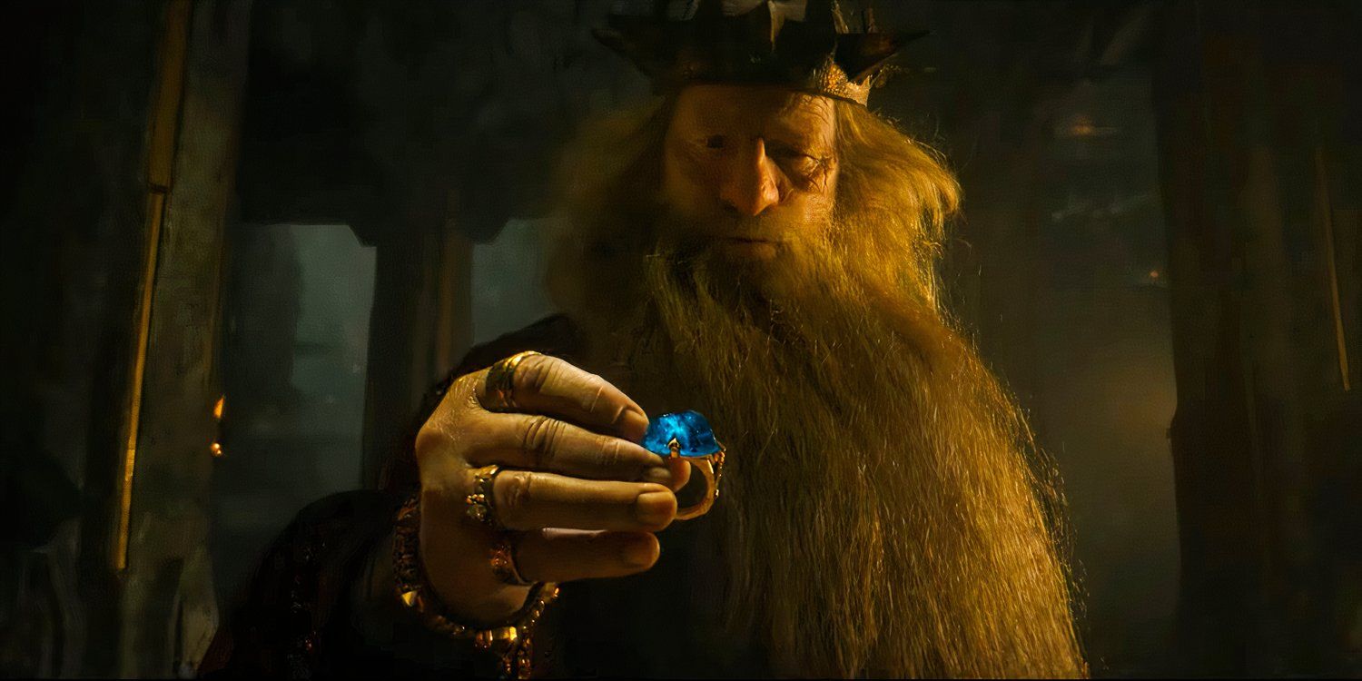 The Lord of the Rings: The Rings of Power season 2, Durin holding a ring.