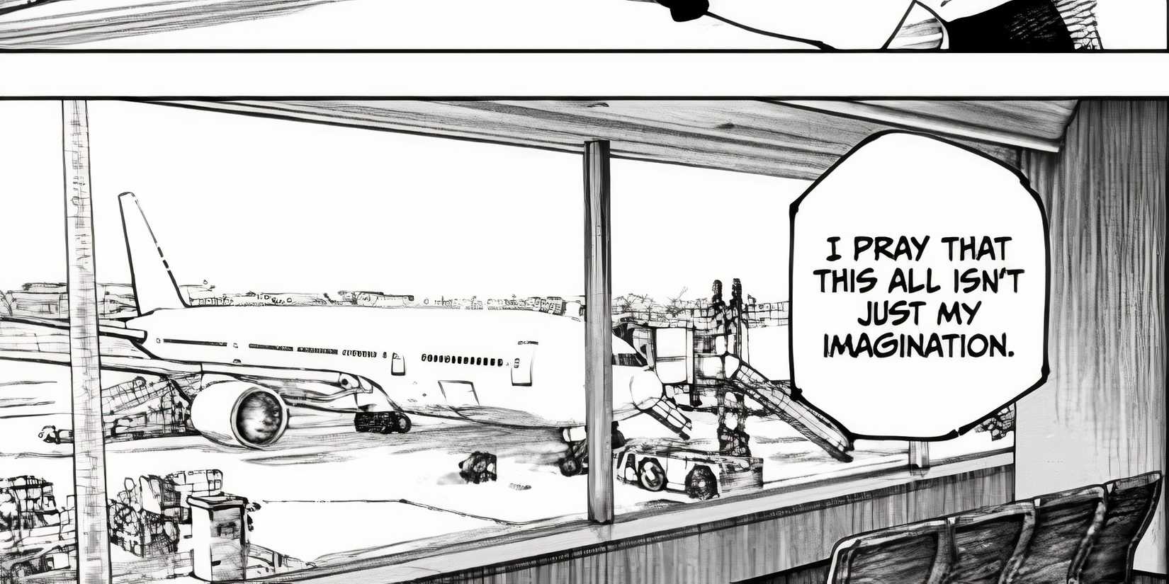 the plane seen at the end of the airport scene in chapter 236 of jujutsu kaisen