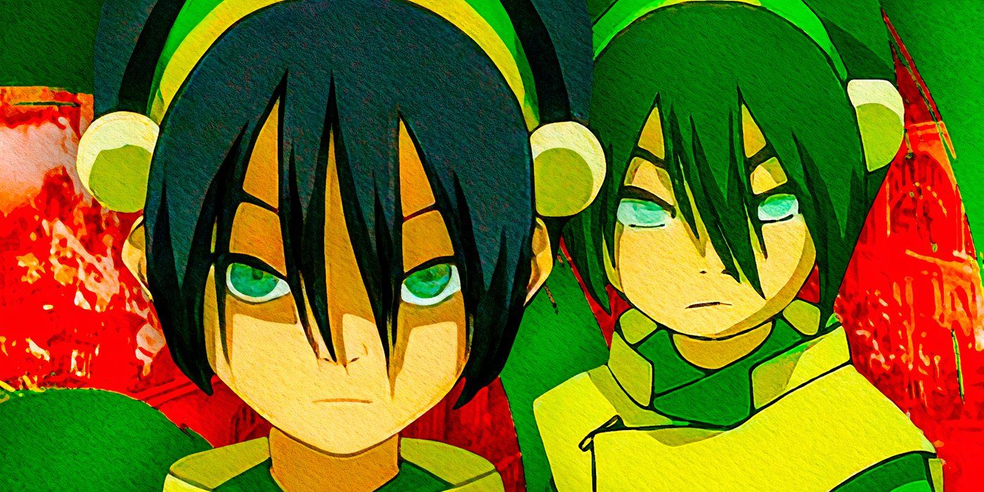 Toph in a collage from Avatar: The Last Airbender.