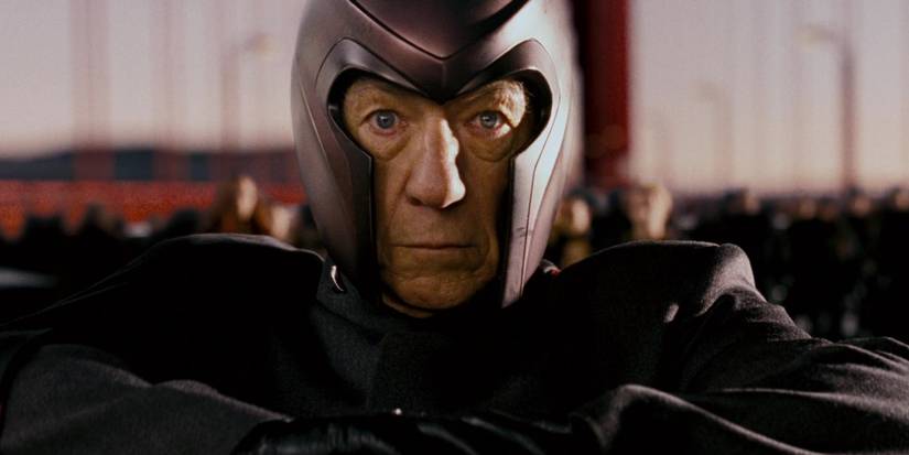 Ian McKellen as Magneto concentrating in X-Men: The Last Stand (2006)