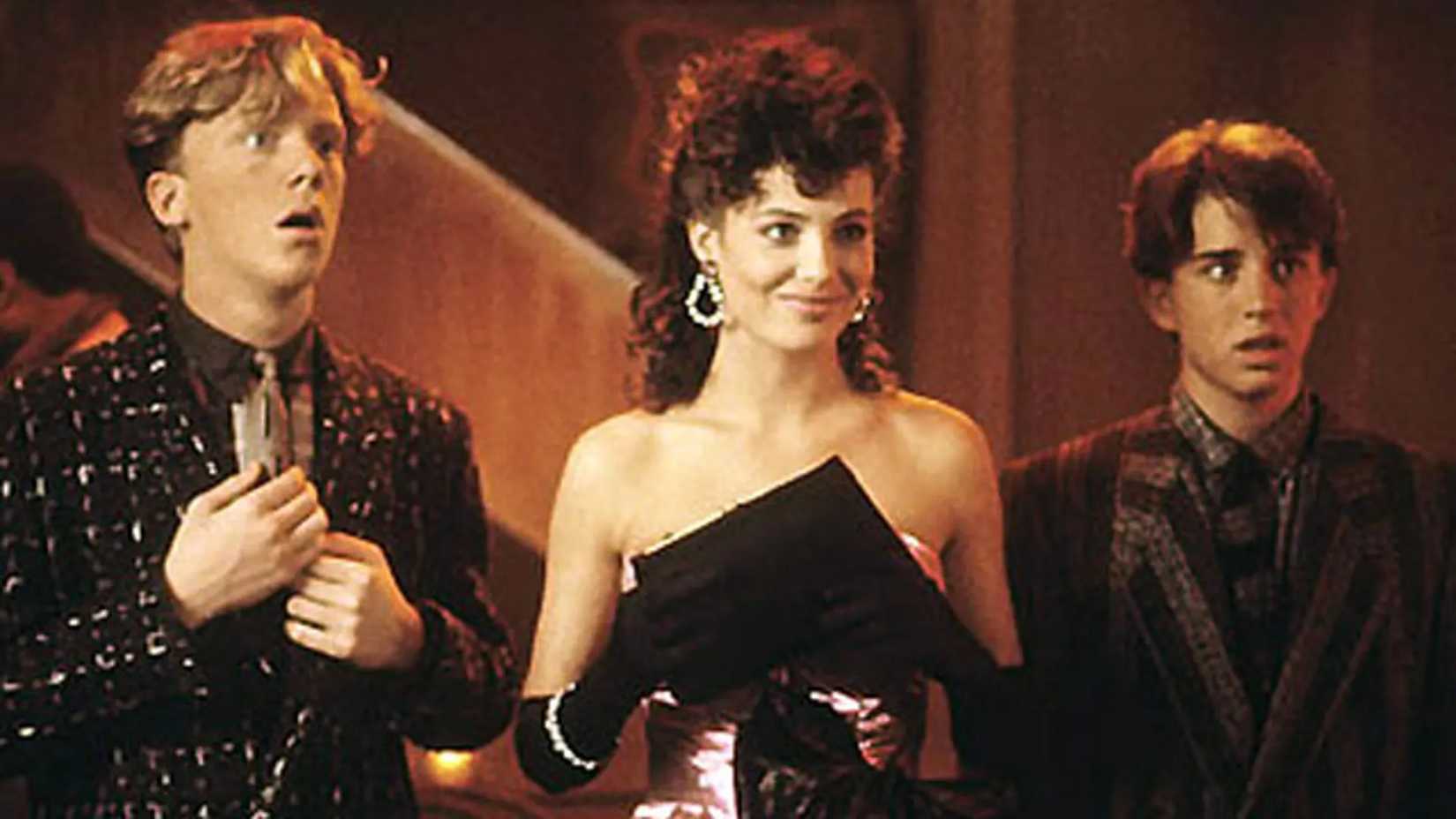 Anthony Michael Hall As Gary, Kelly LeBrock As Lisa & Ilan Mitchell-Smith As Wyatt In Weird Science.jpg