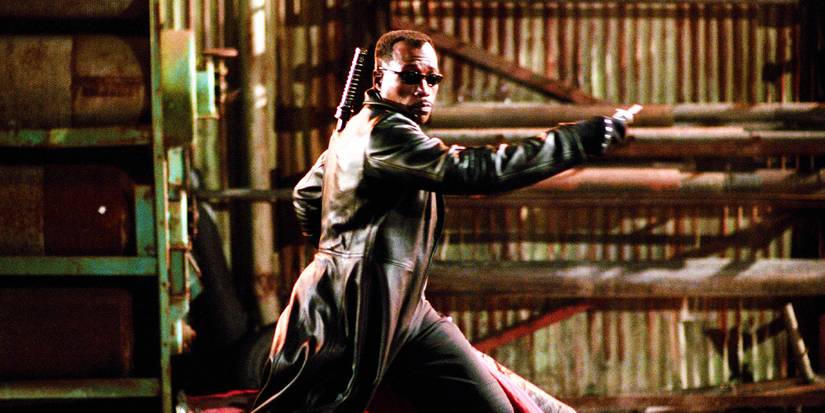 Wesley Snipes como Blade em um visual alternativo.