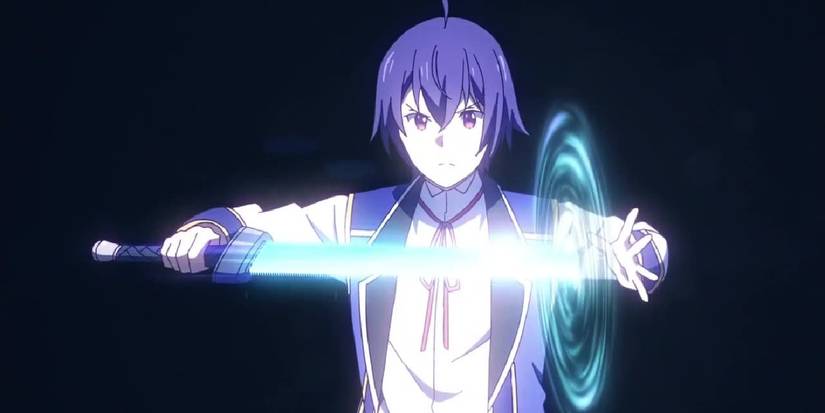 Wise Man's Grandchild's Shin Wolflord creating a sword out of magic as he looks stern.