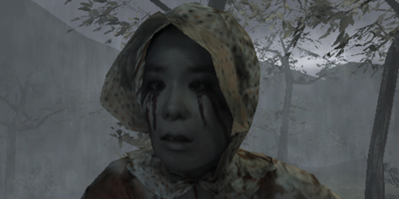 Woman ghost with bleeding eyes in Siren Game PS2