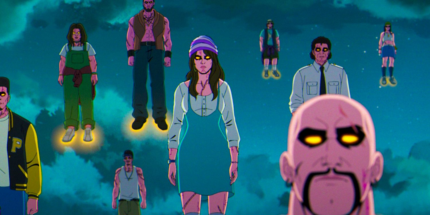 A bunch of sentinels floating in the air X-Men '97 season 1 ep 8