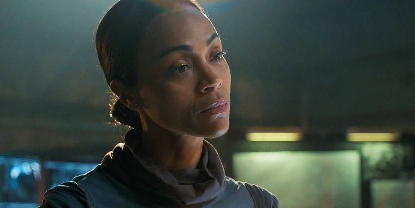 Zoe Saldana as Joe looking angry in Lioness season 1