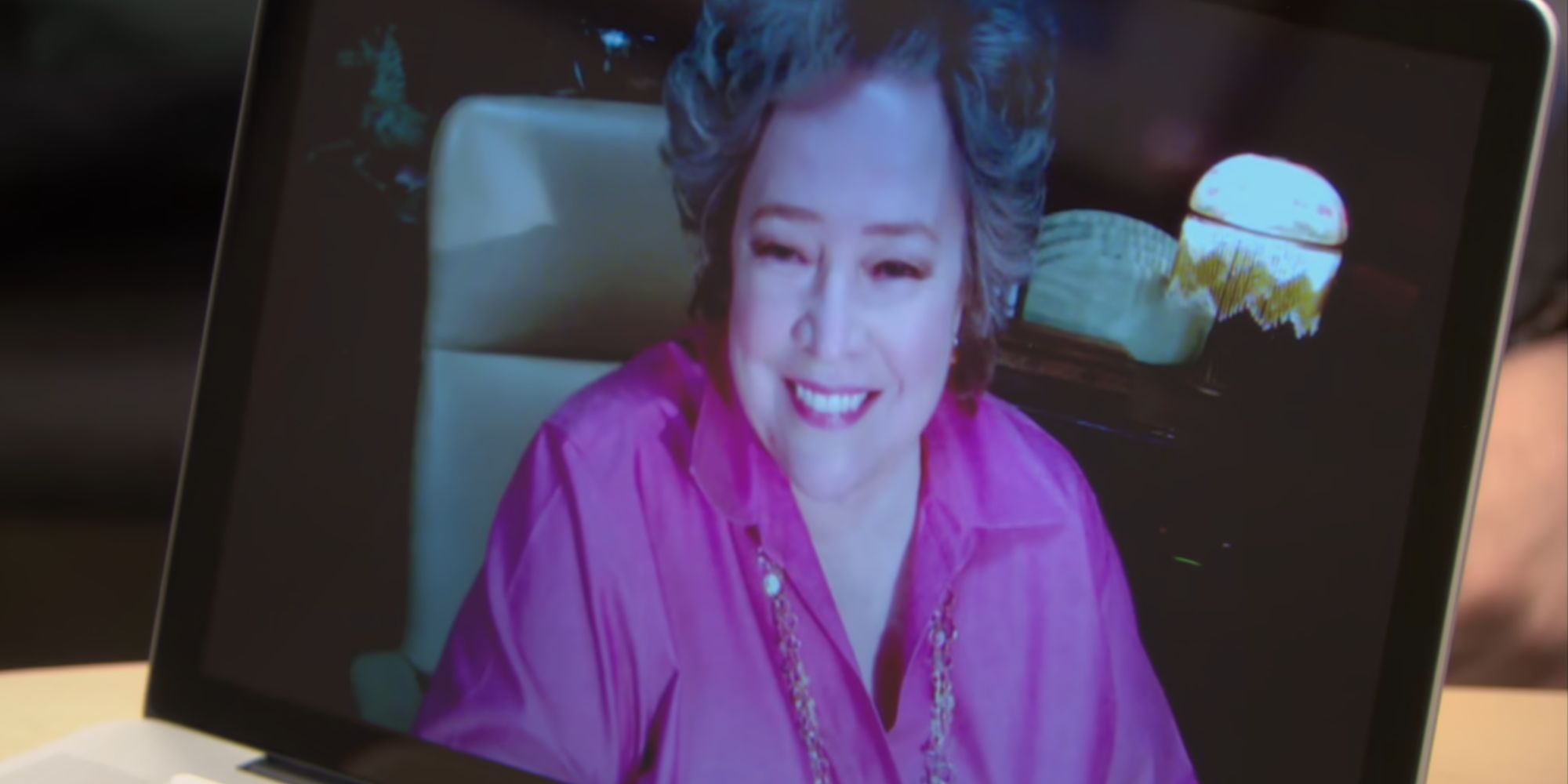 Kathy Bates smiling as Jo Bennett in The Office