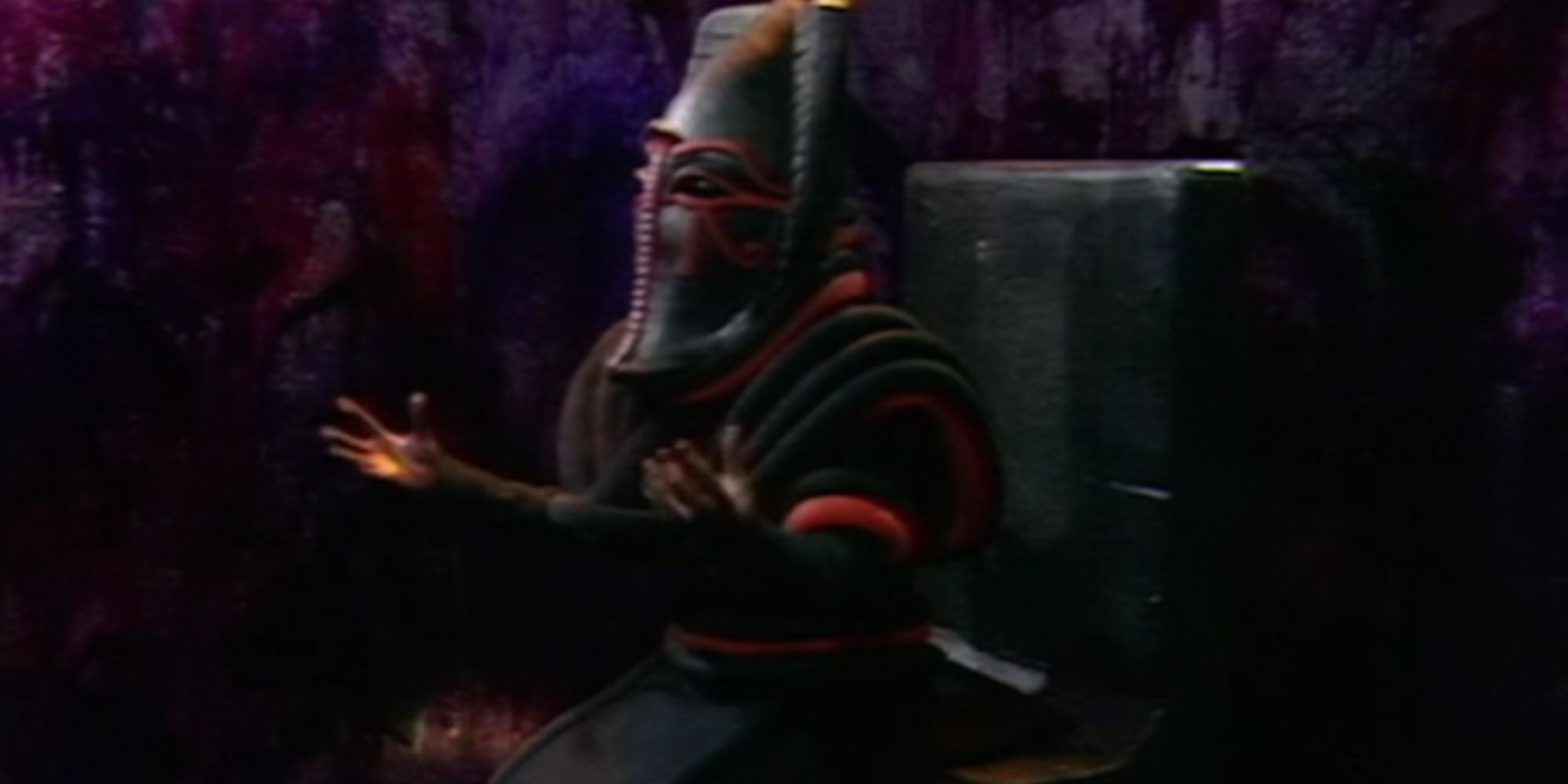 Sutekh wearing a mask in Doctor Who