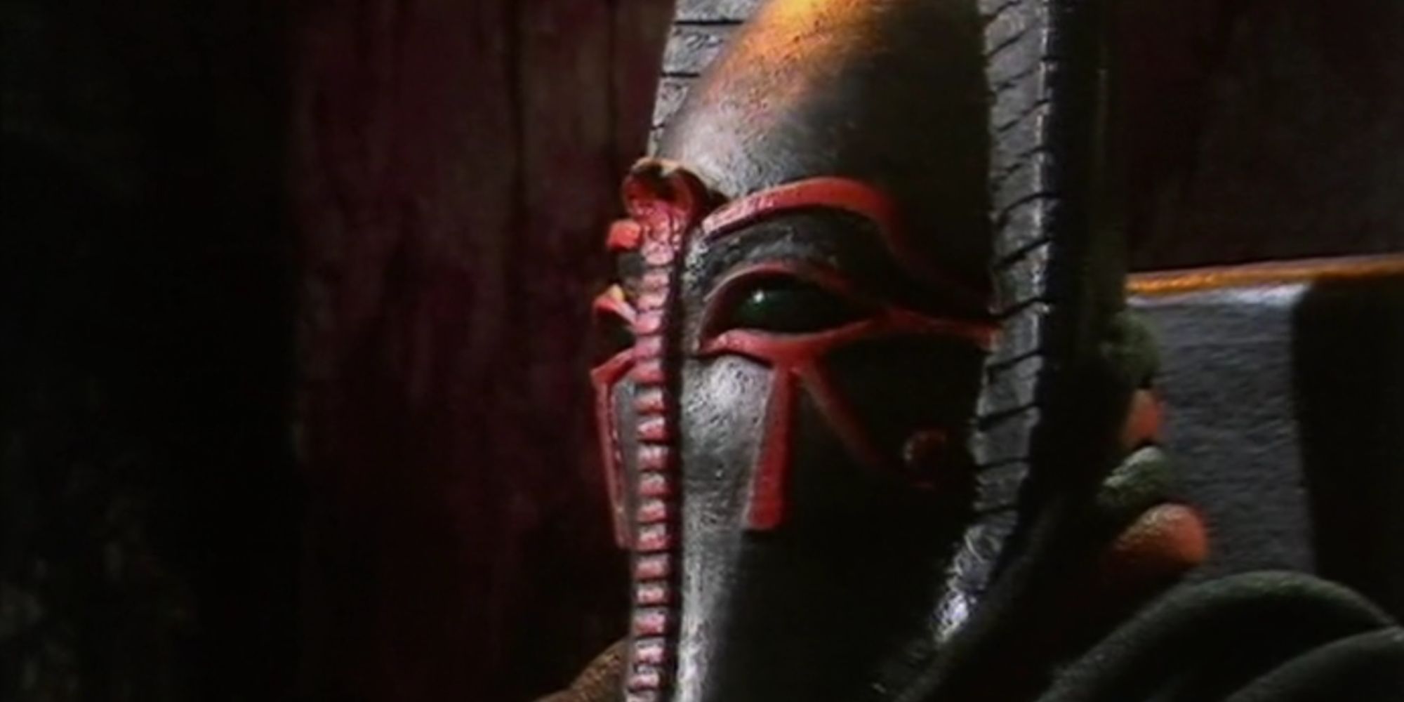Sutekh wearing a mask in Doctor Who.
