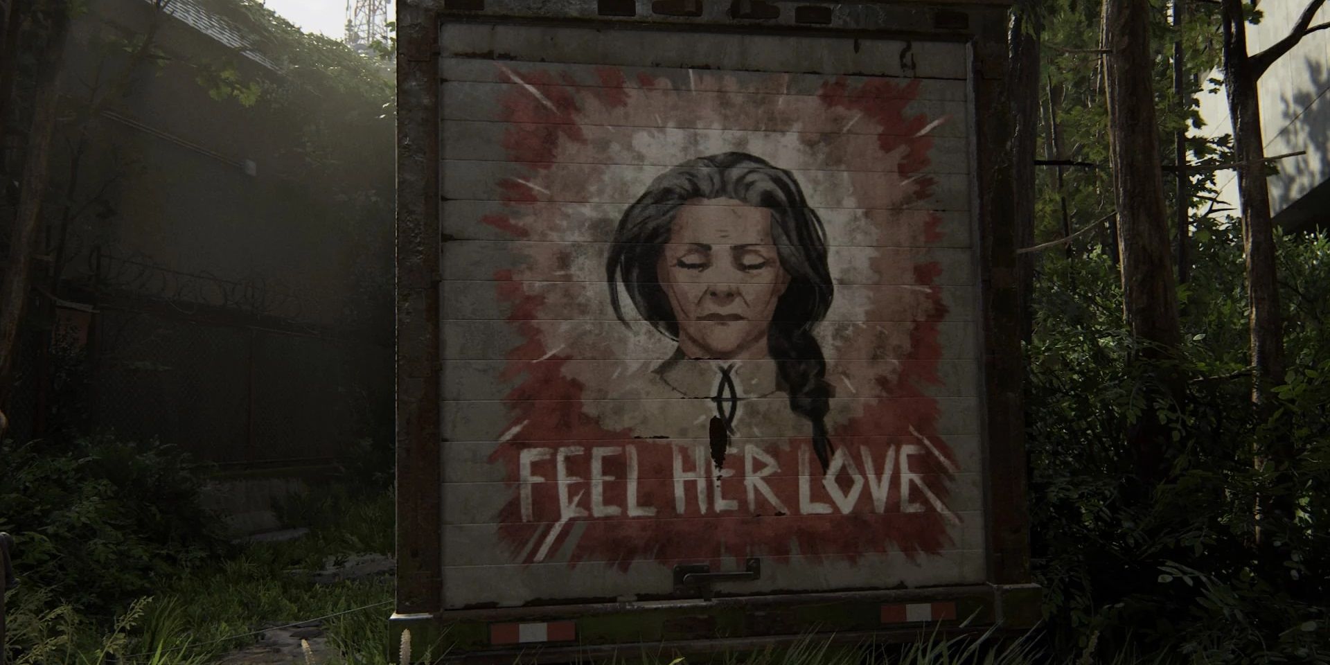 A Seraphite mural in The Last of Us Part II