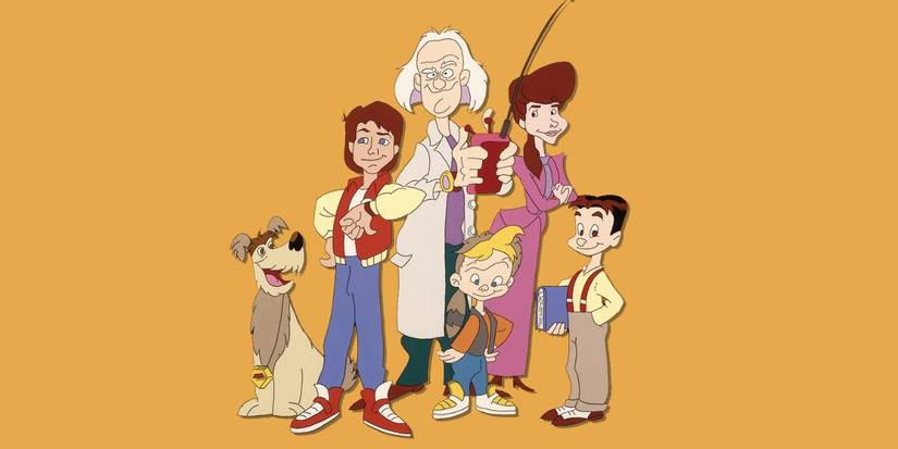 The characters of Back To The Future The Animated Series posing together