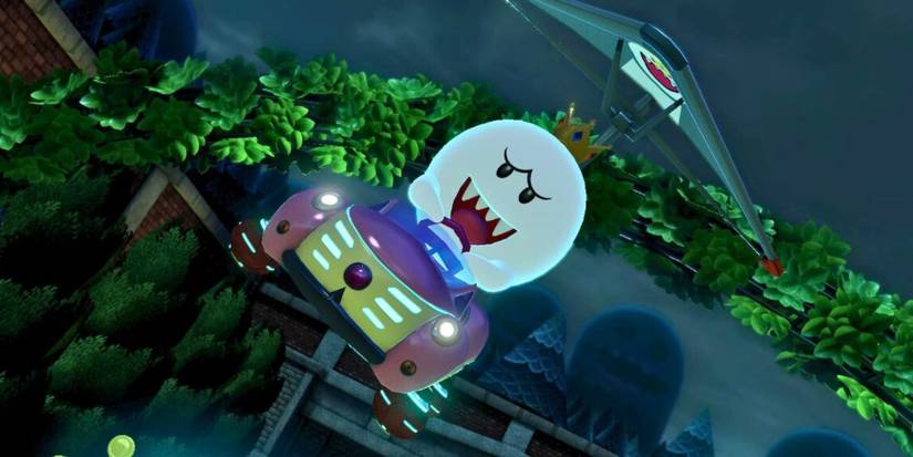 20 Best Mario Kart 8 Racer & Kart Combinations 1 Mario Kart 8 Deluxe replay closeup of Boo in Cat Cruiser Kart