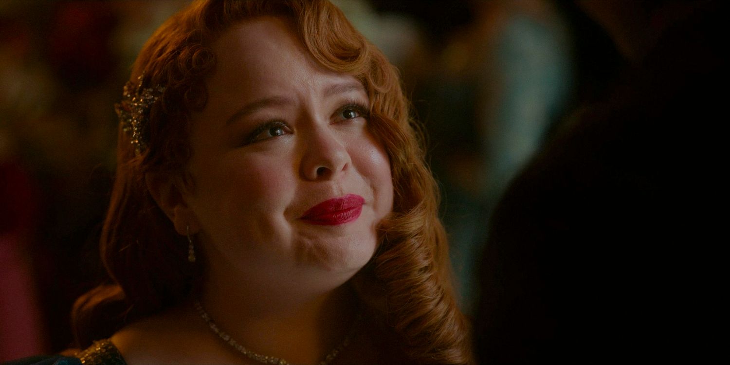 Penelope (Nicola Coughlan) about to cry in Bridgerton season 3 episode 8