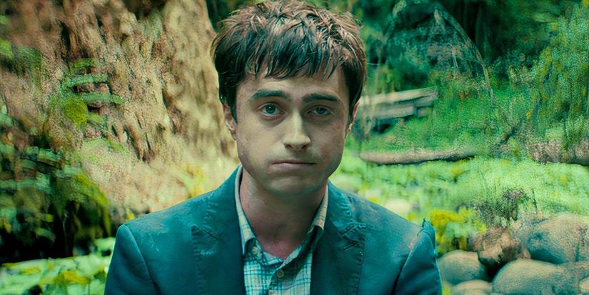Daniel Radcliffe looking sad in Swiss Army Man