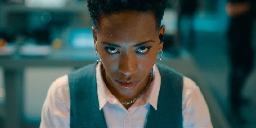 Harriet (Genesis Lynea) with an evil gaze in Doctor Who season 14 episode 7