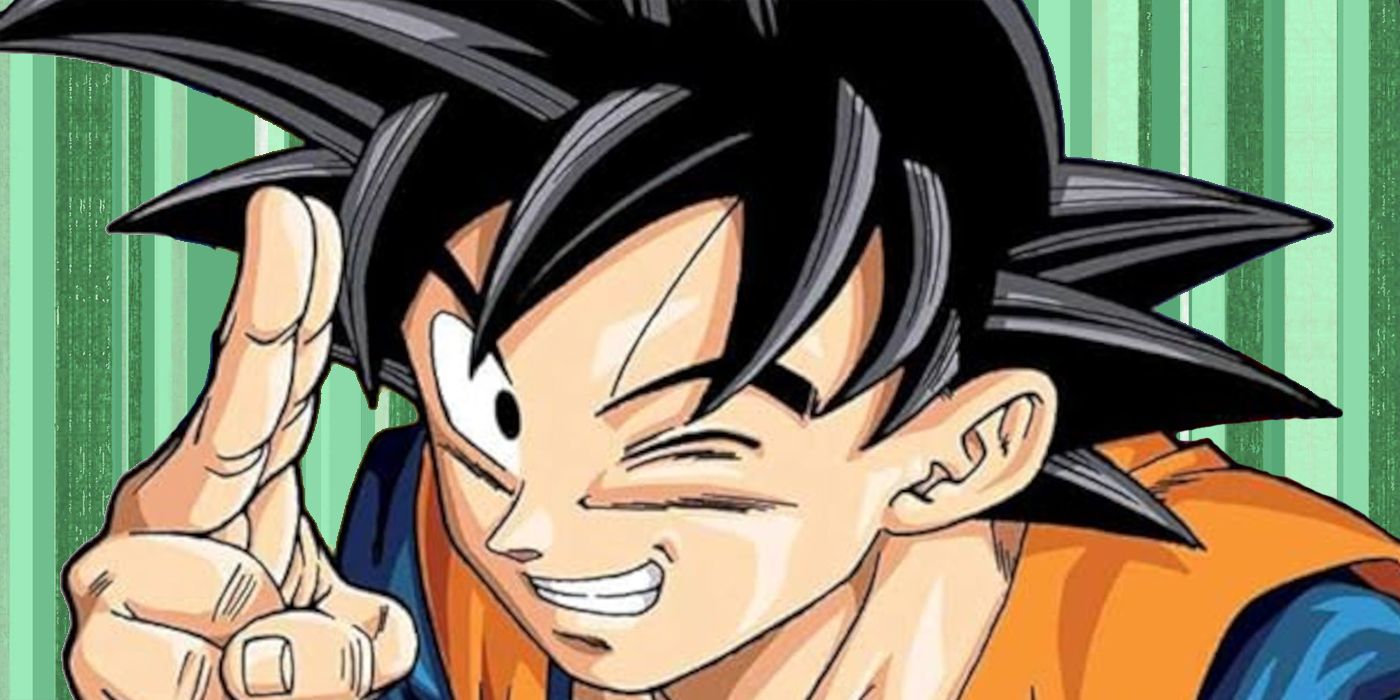 Dragon Ball: Goku winks and waves