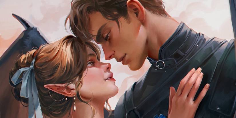 Fan art of Elain and Azriel from A Court of Thorns and Roses