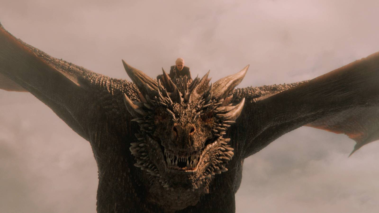 Daenerys riding her dragon Drogon in Game Of Thrones season 7, episode 4, 