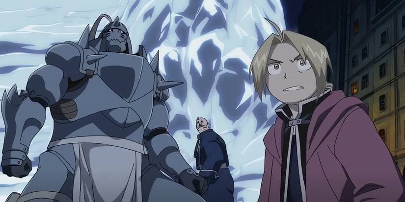 Edward and Alphonse in episode 1 of Fullmetal Alchemist: Brotherhood